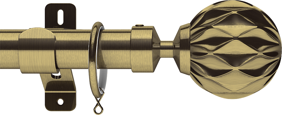 Swish Design Studio 28mm Contemp Pole Antique Brass Cruzar