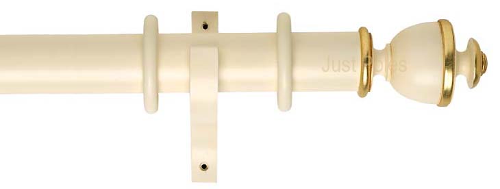 Byron Classic 55mm Pole Antique Cream and Gold Apaulia