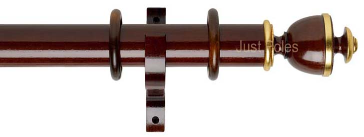 Byron Classic 55mm Pole Dark Oak and Gold Apaulia
