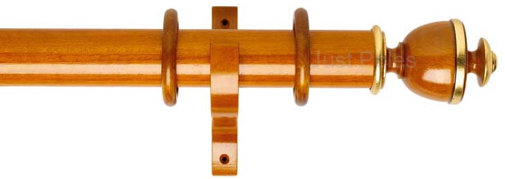 Byron Classic 55mm Pole Cherrywood and Gold Apaulia