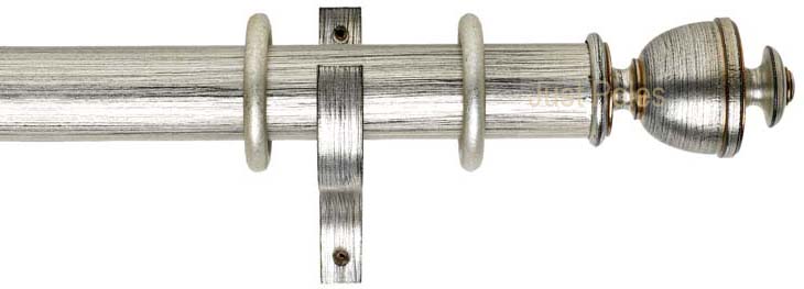 Byron Classic 55mm Pole Black and Silver Apaulia