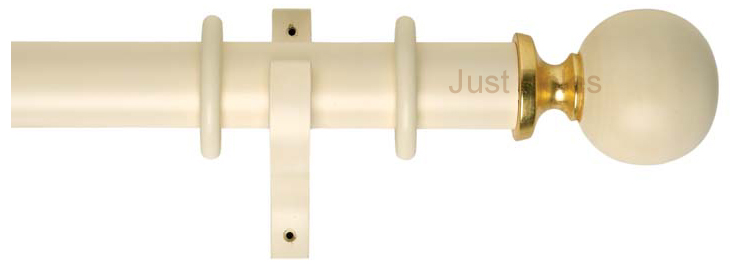 Byron Classic 55mm Pole Antique Cream and Gold Ball