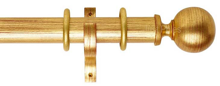 Byron Classic 55mm Pole Red and Gilt Ball