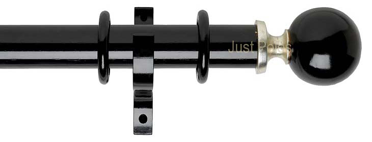 Byron Classic 55mm Pole Ebony and Silver Ball