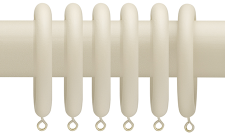 Advent 47mm Curtain Pole Rings Natural Linen