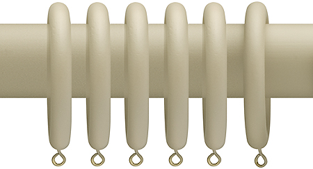 Advent 47mm Curtain Pole Rings Somerset White