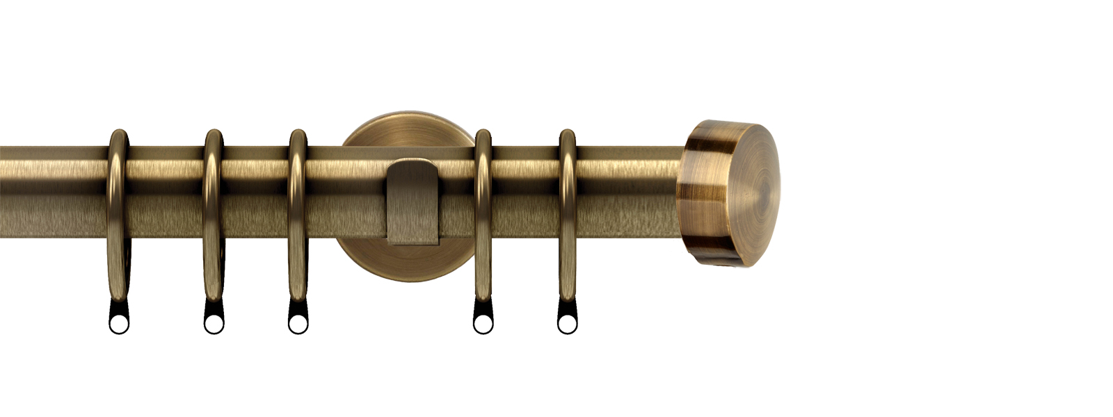 Speedy Poles Apart 28mm Pole Cylinder Antique Brass, Endcap