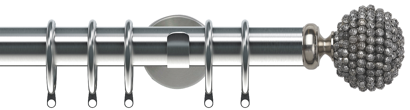 Speedy Poles Apart 28mm Pole Cylinder Satin Silver, Mia