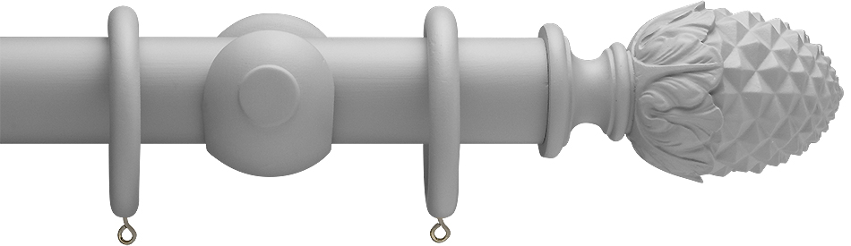 Advent 35mm Curtain Pole Steel Grey Pineapple