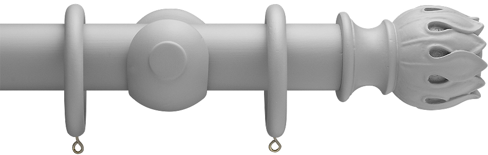 Advent 35mm Curtain Pole Steel Grey Waterlily