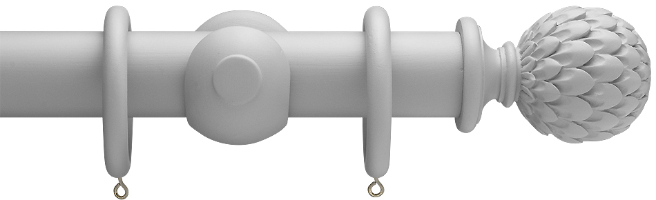 Advent 35mm Curtain Pole Steel Grey Artichoke