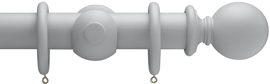 Advent 35mm Curtain Pole Warm Grey Plain Ball