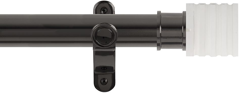 Renaissance Spectrum 35mm Eyelet Curtain Pole Black Nickel, Acrylic Cube