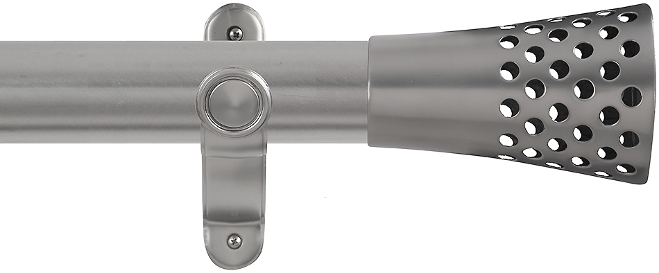 Renaissance Spectrum 50mm Eyelet Curtain Pole Titanium, Trumpet