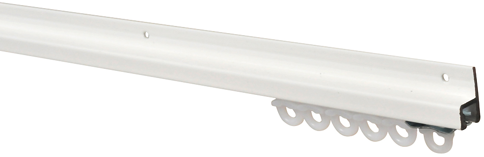 Renaissance U-Section Aluminium Wall Fix Curtain Track, White