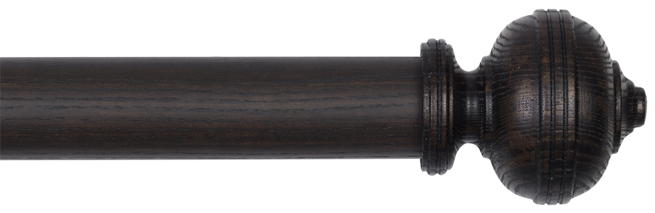 Byron Rustica 35mm 45mm Curtain Pole Burnt Oak Remy