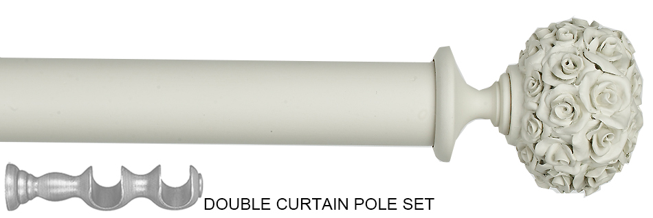 Byron Floral Romantics 35mm 55mm Double Pole New White Posy