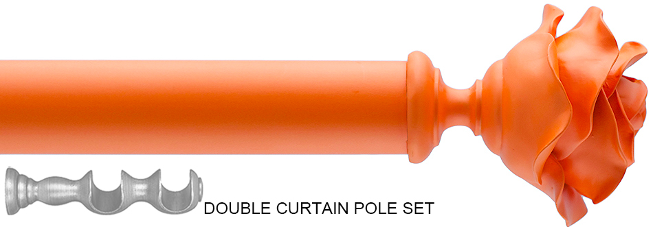 Byron Floral Neon 35mm 55mm Double Pole Orange Rose