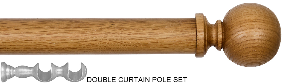 Byron Rustica 35mm 45mm 55mm Double Pole English Oak Lyon