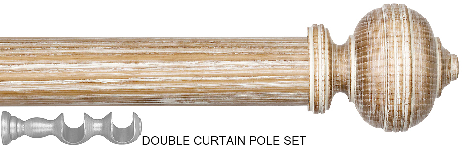 Byron Rustica 35mm 45mm Double Pole Limed Oak Remy