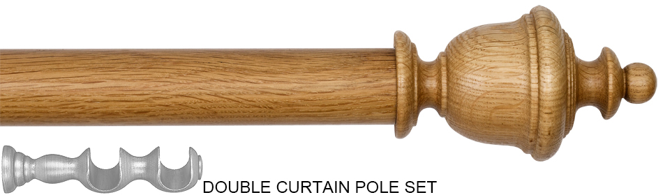 Byron Rustica 45mm 55mm Double Pole English Oak Chantilly