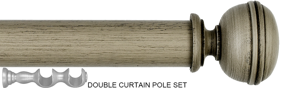 Byron Barnwood 35mm 45mm Double Pole Barnwood Grey, Lamorna