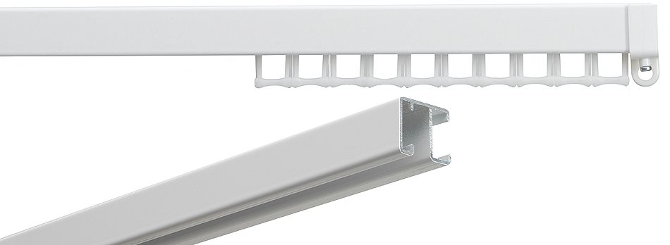 Silent Gliss 1280 Track White, hand operated, excellent performance due to the use of roller gliders