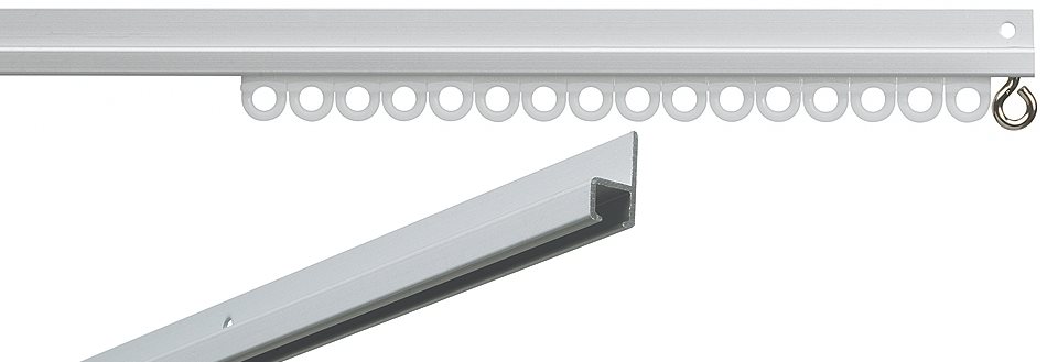 Silent Gliss 1021 Curtain Track Silver