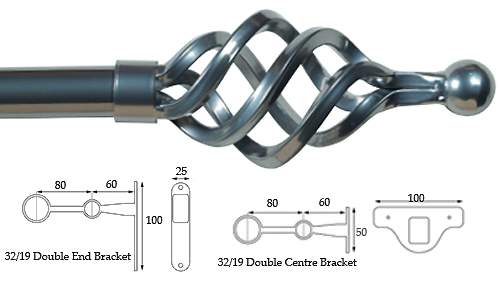 Cameron Fuller 32mm/19mm Double Pole Chrome Cage