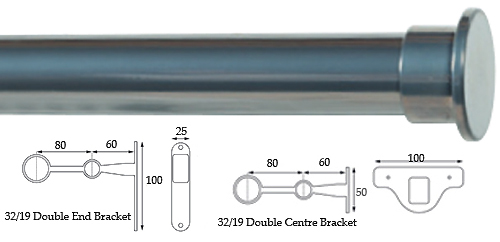 Cameron Fuller 32mm/19mm Double Pole Chrome Stopper