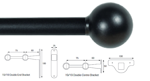 Cameron Fuller 19mm/19mm Double Pole Graphite Ball