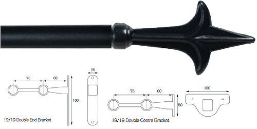 Cameron Fuller 19mm/19mm Double Pole Graphite Spear