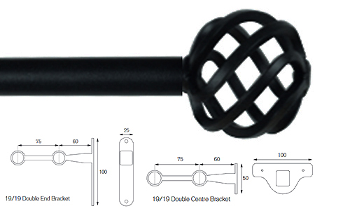 Cameron Fuller 19mm/19mm Double Pole Black Basket