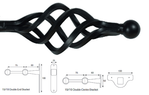 Cameron Fuller 19mm/19mm Double Pole Black Cage