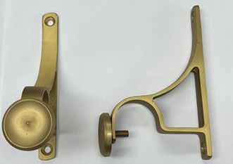 Cameron Fuller 35mm Metal End Bracket Satin Brass