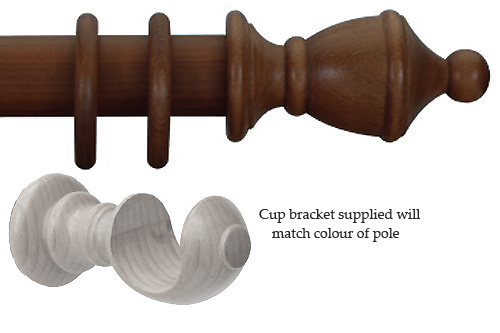 Cameron Fuller 50mm Pole Natural Mahogany Vase