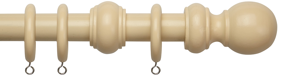 Speedy County Wood 28mm Pole, Cream