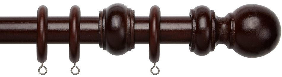 Speedy County Wood 28mm Pole, Chestnut