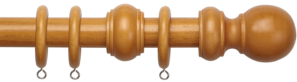 Speedy County Wood 28mm Pole, Antique Pine