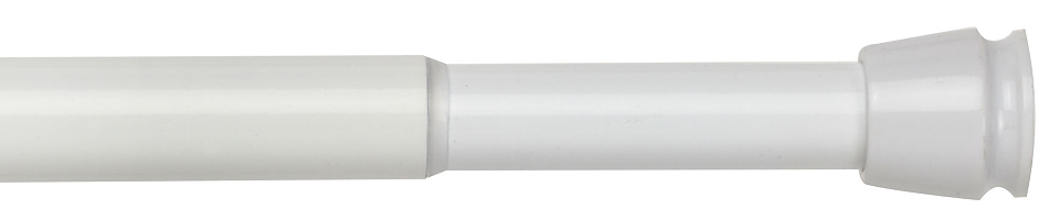 Speedy Twist and Fit Metal Shower Rod White