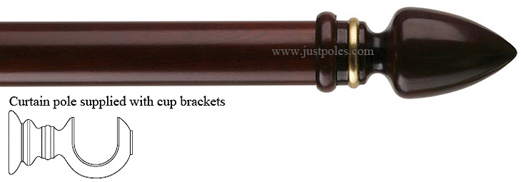 Byron & Byron 35mm, 45mm Pole Athena Mahogany/Gilt Detail