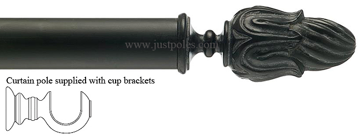 Byron 35mm, 45mm Curtain Pole Sintra Antiqued Black