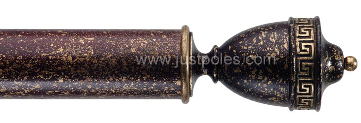 Byron Decorative 55mm, 67mm Pole Naxos Florentine Red