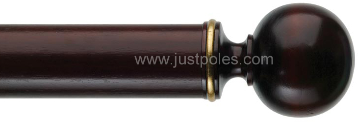 Byron Classic 55mm, 67mm Pole Cronkill Mahogany/Glit Detail