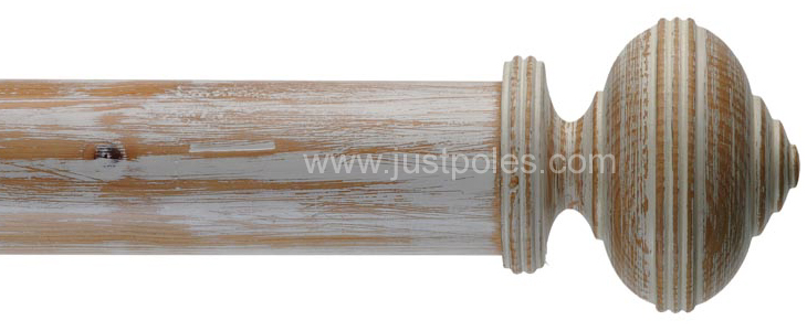 Byron Classic 55mm, 67mm Curtain Pole Hardwick Stripped Pine