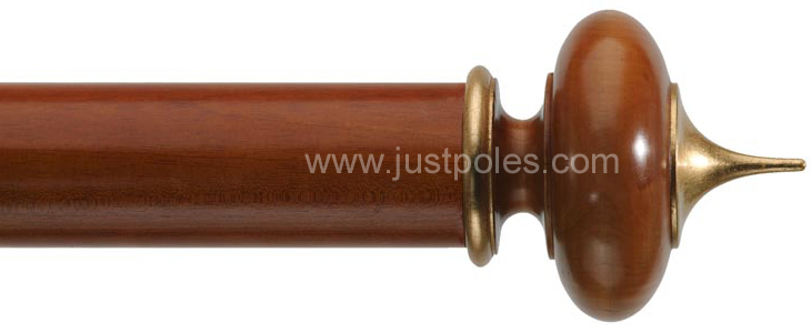 Byron Classic 55mm, 67mm Pole Alton Cherrywood/Gilt Detail