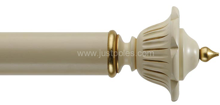 Byron Classic 55mm, 67mm Pole Wimpole Antique Cream/Gilt Detail