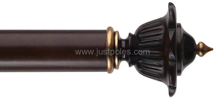 Byron Classic 55mm, 67mm Pole Wimpole Dark Oak/Gilt Detail