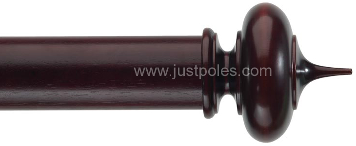 Byron & Byron Classic 55mm, 67mm Curtain Pole Alton Mahogany