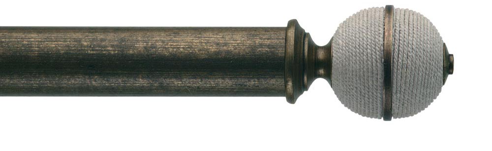 Byron Rope 35mm, 45mm Pole Orb Antique Gilt